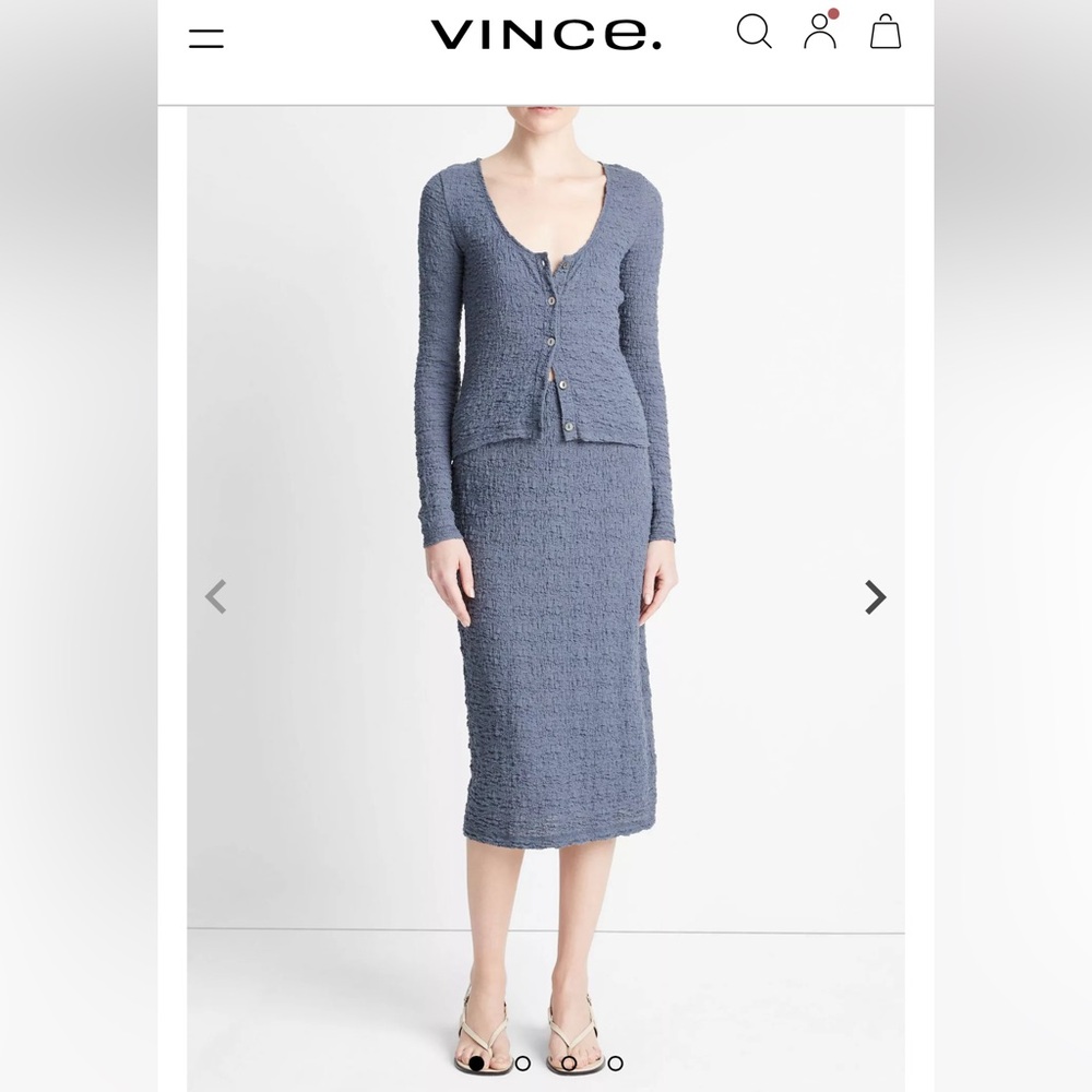 Vince NWT smocked button-front Top